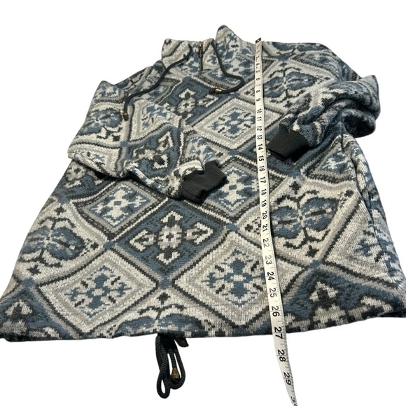 Stefano International Pullover Geometric Print Quarter Zip Sweatshirt Small - Picture 10 of 11